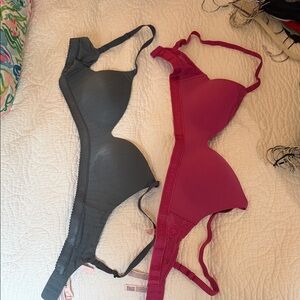 Victoria's Secret Gray and Pink Bras